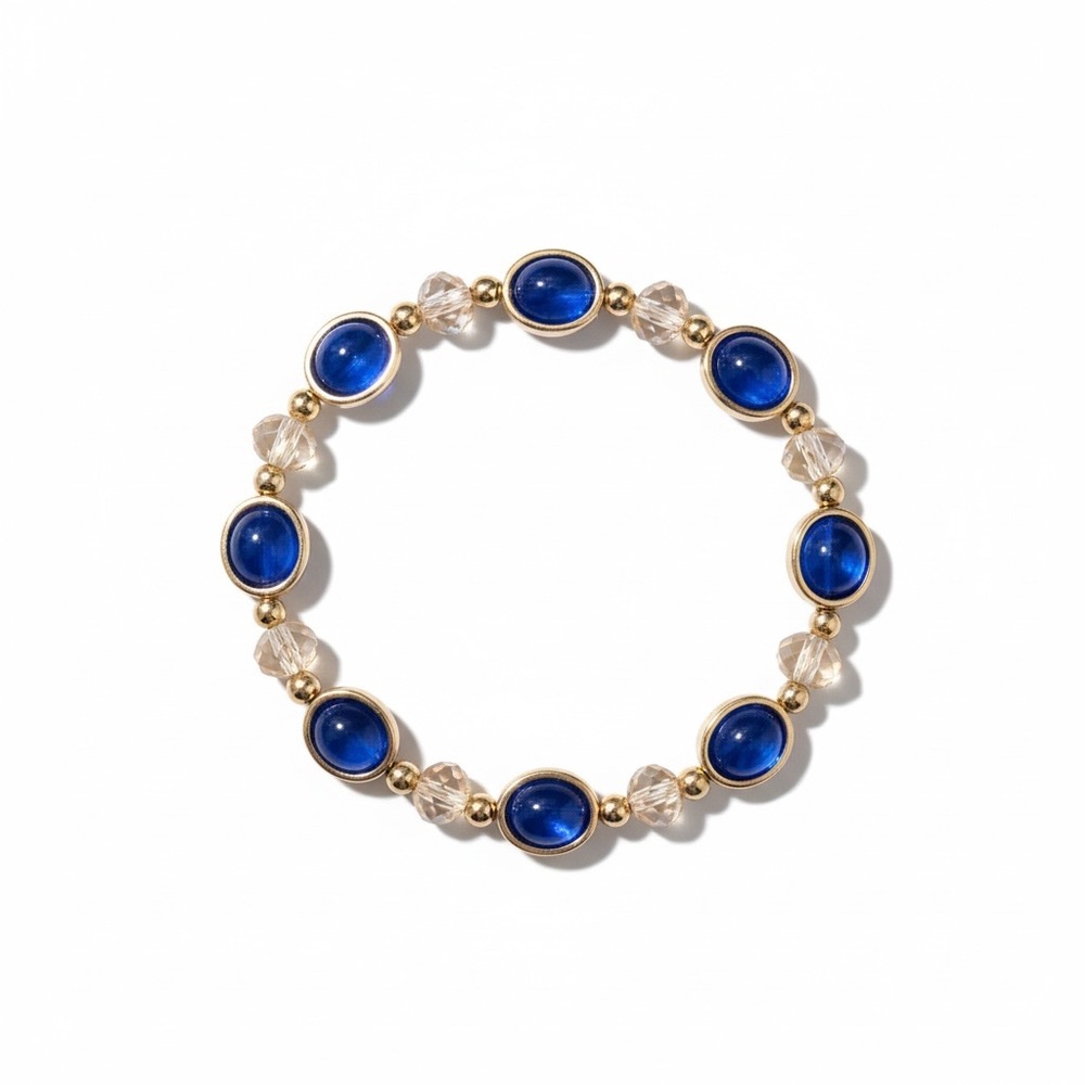 Elegant Blue and Gold Bracelet